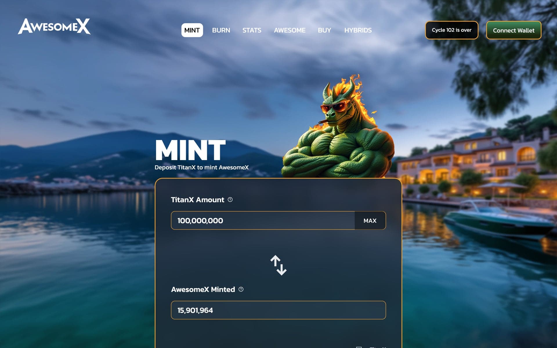 AwesomeX: minting panel
