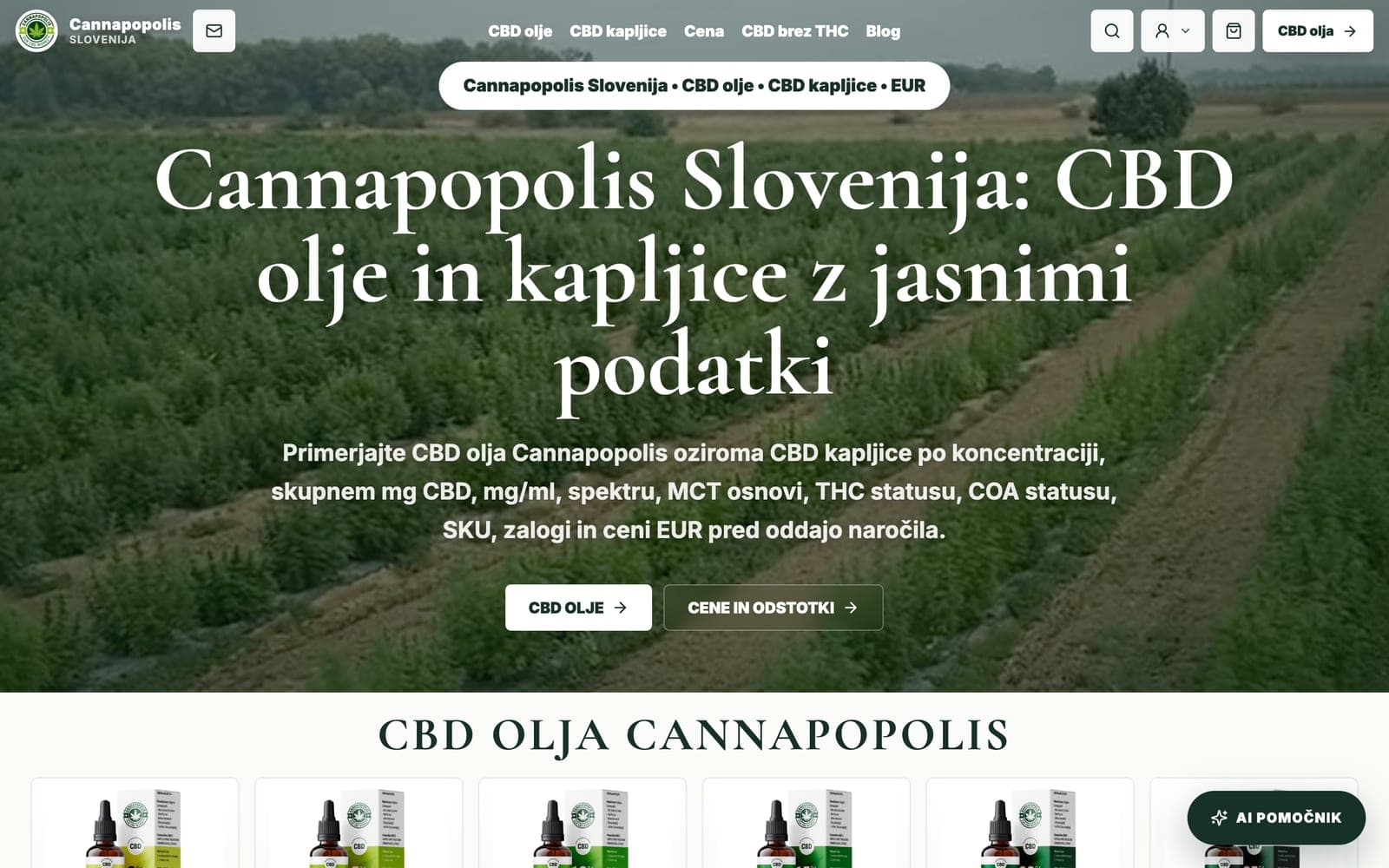 Словения · cannapopolis.si: словенски текстове и цени в евро